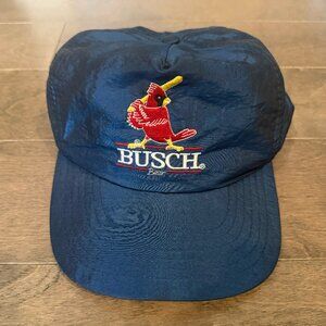 Vintage St. Louis Cardinals Busch Beer Snapback Hat in Retro Navy